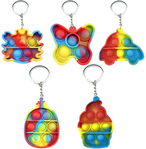 Fidget Toys, 5pcs Fidget Keychain 