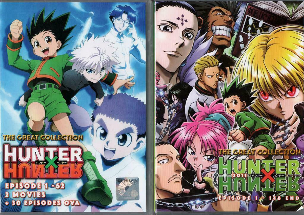 DVD Hunter X Hunter Season 1+2 Vol.1-210 End + 2 Movies + OVA English Dubbed