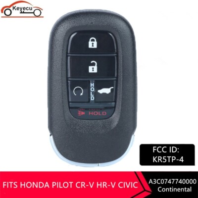 Replacement For HONDA PILOT CR-V HR-V CIVIC 2022 Proximity Smart Key Fob KR5TP-4