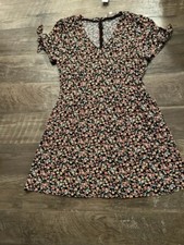 NWT Loft Floral Tie Sleeve Pocket Flare Bohemian/Artsy/Festival/Summer Dress