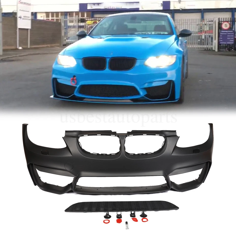 Front Bumper Cover W/O Fog /PDC Fit M4 Style For BMW 3 Series E92 E93 2006-2009 Foto 3 de 4