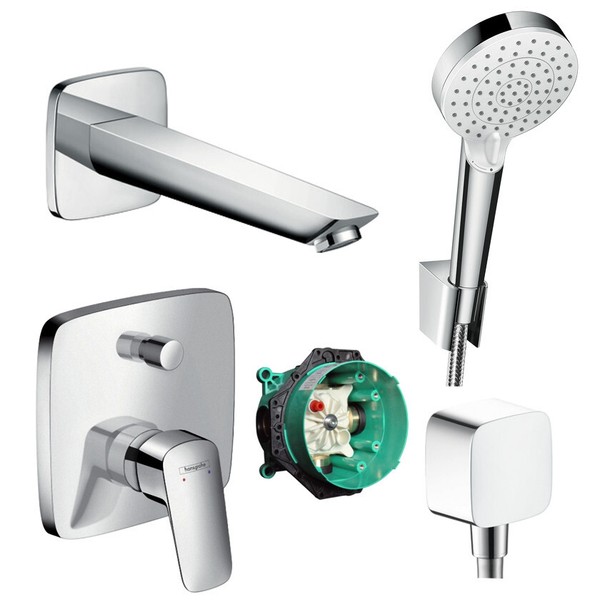 Hansgrohe Logis Unterputz Badewannenarmatur Set Ibox Armatur Wanneneinlauf-image