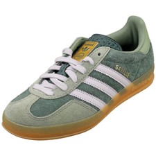 adidas Gazelle Indoor Mens Fashion Sneakers in Green - 4.5 US