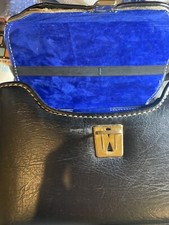 Vintage Camera Bag Awesome Blue Suede Interior 1975
