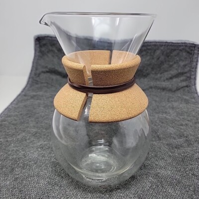 Bodum Pour Over Coffee Maker 32oz 8" Cork Leather Band Carafe Chemex | eBay