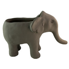 Anthropologie Retired Elephant 7" Planter Vase Gray Leah Reena Goren New in Box