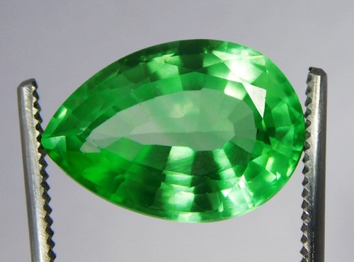 18.45 Ct Pear Shape Natural Muzo Mine Colombian Emerald Loose Gems Certified - Picture 4 of 7