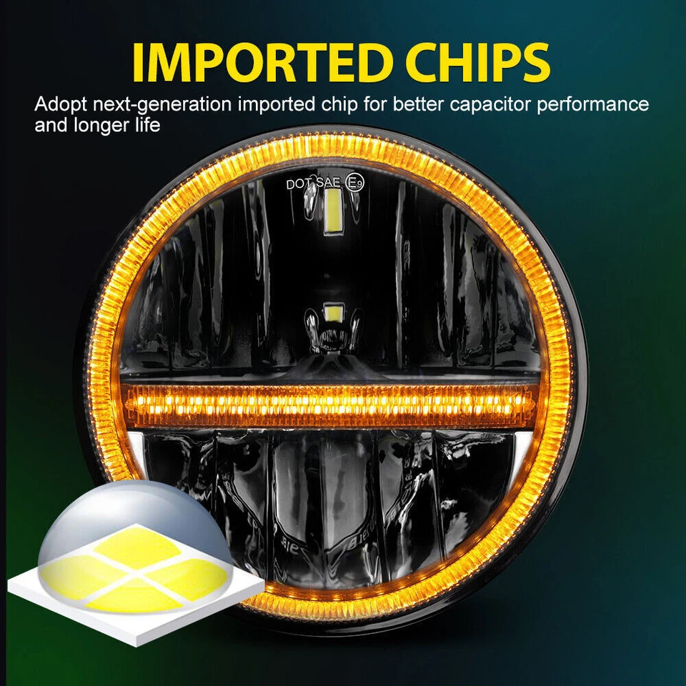 7 Zoll LED runde Scheinwerfer Abblendlicht/Fernlicht für Classic Mini/Austin  - Bild 3 von 4