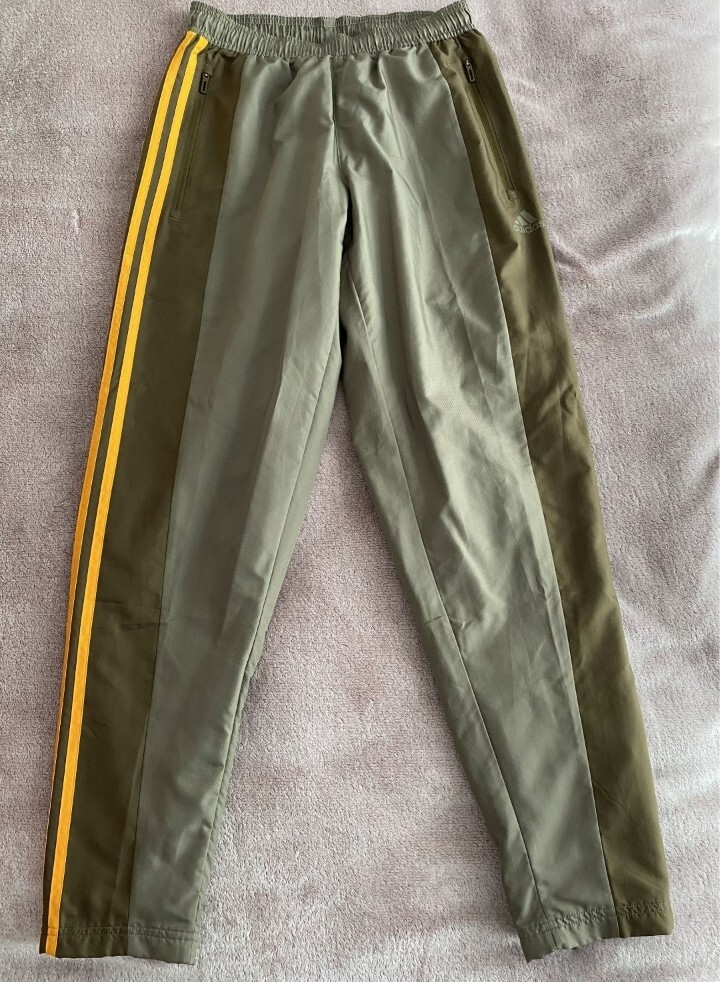KITH x Adidas Soccer 3 stripes Track Pant Olive. Size S. FINAL 