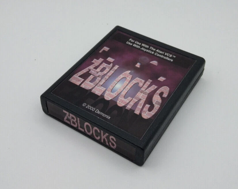 Atari 2600 ZBlocks Z-Blocks Rare Hard To Find Tetris Clone 2000 Demonix TESTED - Image 3 of 4