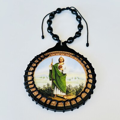 San Judas Tadeo Oración Para  Para El Hogar  4x4 Inches Color Negro New