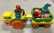 Vintage Child Guidance Toy Tractor Farm Set Wagon Animals Fence People 1980’s