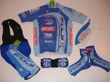 Fuji Bike Cycling Kit Men's Short Sleeve Black/Blue Padded