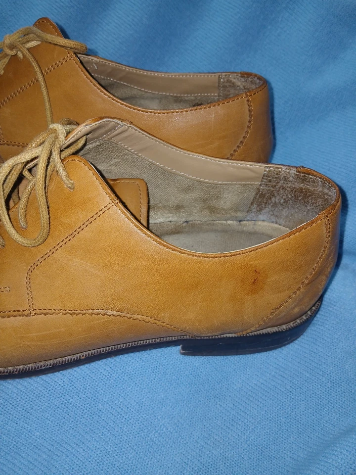 Vestido de Trabajo FLORSHEIM Para Hombres De Colección Calipa Puntera Oxfords Marrón Talla 11D Color Camel Foto 3 de 4