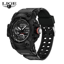 LlGE Herren Uhr Quarzuhr Chronograph Datum LED Digital Analog Männer …