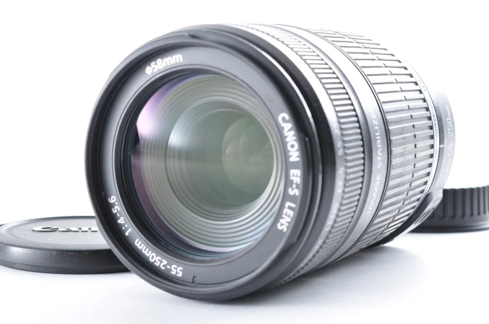 Objectif zoom Canon EF-S 55-250mm f/4-5.6 IS Excellent+5 Z2716 - Photo 1/4