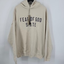NEW Fear of God Essentials State Hoodie Beige Crewneck Mens XL NWT