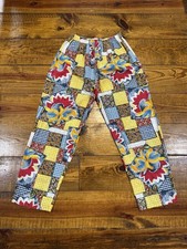 Vintage 70s 80s United Colors Of Benetton Patchwork All Over Print Trousers Rare