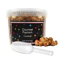 Caramel Popcorn Bucket with Scoop, 20 Ounce, Caramel Corn, The Hampton Popcor...