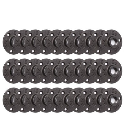 3/4'' Floor Flange, Home TZH 30 Pack Pipe Flange Malleable 0.75 Inch, Gray 
