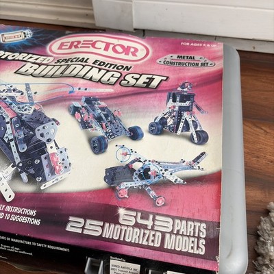 Erector Motorized Special Edition Building Set 25 Models 643 Parts