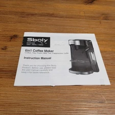 Sboly SYCM-632 6 in 1 Coffee Maker Instruction User Manual Only Replacement