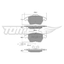 Satz Bremsbeläge Bremsklötze vorne für VW Touran 1T1 1T3 id56010