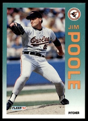 1992 Fleer Jim Poole Baltimore Orioles #23