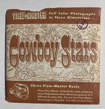 View-Master COWBOY STARS, HOPALONG CASSIDY, CISCO KID, GENE AUTRY - 3 Reel Set