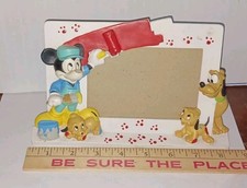 Disney Parks 3D Picture Frame Mickey Pluto Painting Dog Prints Vintage