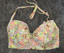 Victorias Secret The Getaway Halter Bikini Top 34DD Floral Halter Tie