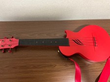 Enya Nova U red concert ukulele with case