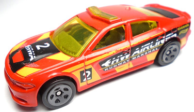 2023 HOT WHEELS '15 DODGE CHARGER SRT HW AIRLINES RUNWAY MARSHALL RED 2 7/8'' CAR