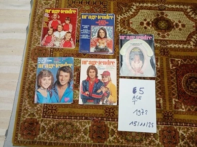 1972 LOT 5 magazines pour les filles-mademoiselle âge tendre-stone-johnny.... - Photo 1/2