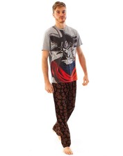 Dragon Ball Z Grey Goku Short Sleeve Long Leg Pyjama Set Mens
