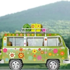 Daisy Stickers 135 Pcs Flower Car Decals 60's Hippie Stickers Daisy Vinyl Retro