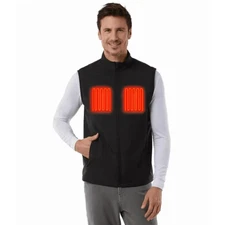 Heated Vest 32 Degrees, Rechargeable MultiZone w/ battery, Charges Phone, Jacket