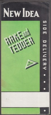 New Idea Side Delivery Rake & Tedder sales folder 1940