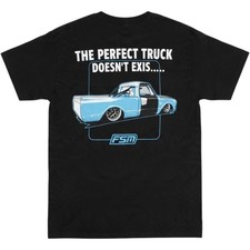 FSM Mens The Perfect Truck Graphic T-Shirt Black Medium Made in USA