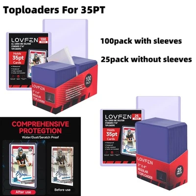 LOVFEN 3"x4" Standard-Toploader für 35pt-Sammelkarten – 100/200/500/1000/2000 Stück