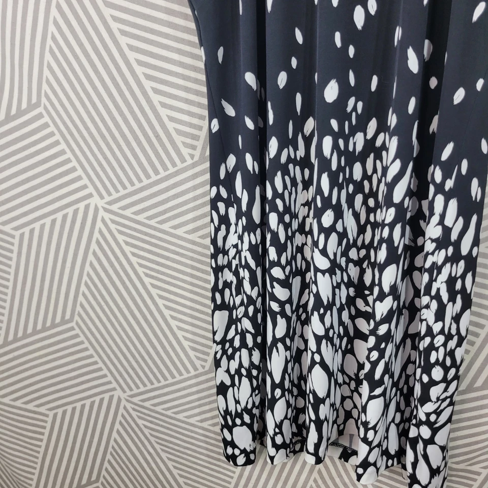 Vestido Pequeño Casa Blanca Mercado Negro Talla XL WHBM Elástico Slinky Tirantes Espalda Foto 4 de 4