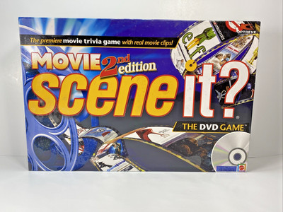 Mattel Scene It Game Movie 2nd Edition Trivia - Sealed New, Real Movie Clips DVD