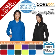 🔥 CORE365 Women's Techno Motivate Unlined Lightweight Jacket Up To 3XL 78183