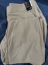 NWT New York And Company Dress Pants Tan Stretch Bootcut Petite 12