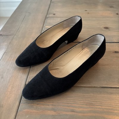 Silvia Fiorentina Heels Pumps Women s Size 7 N Spiga S758 Black Suede EUC