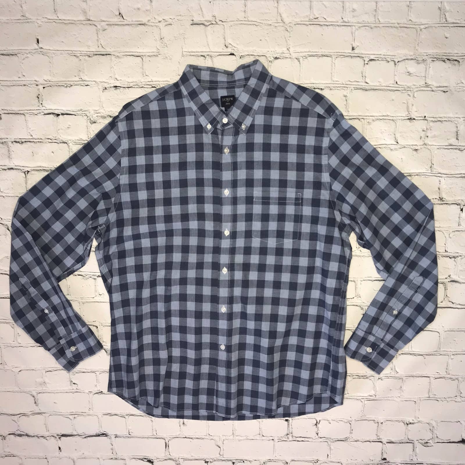 Gingham Blue J.Crew Button Down - image 1