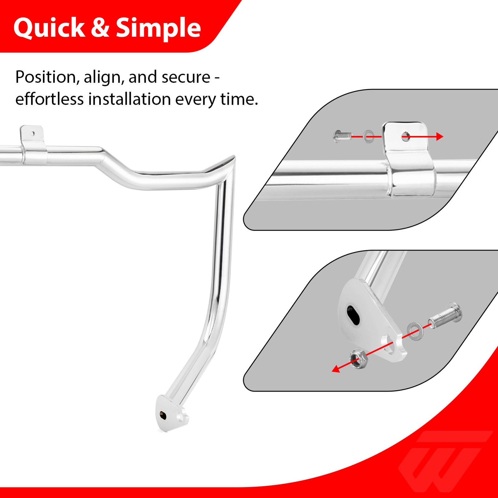 flat-Sharp Front Engine Guard Highway Crash Bar For Harley Touring street Glide