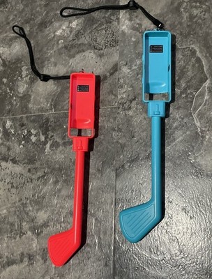 2x Golf Clubs Hand Grip For Nintendo Switch Joy-Con Mario Golf Super Rush Game
