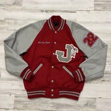 Vintage Game Wool Blend Leather Varsity Basketball Letterman Jacket XS USA MADE