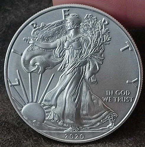 2020 Silver Eagle Dollar 1 OZ. .999 BU American Coin #479